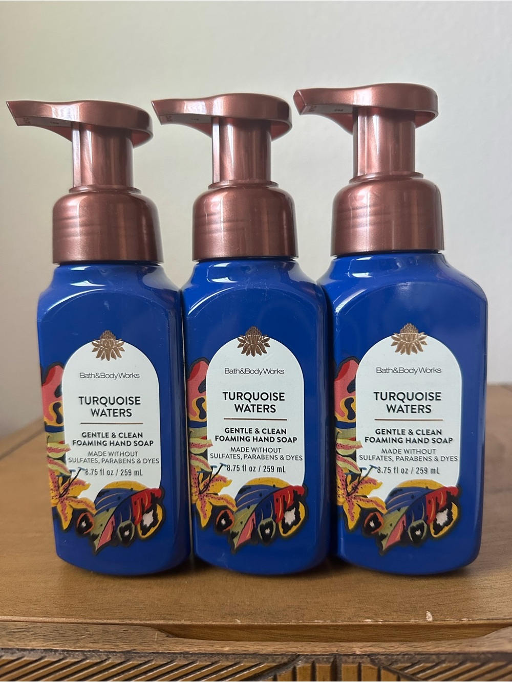 X3 Bath & Body Works Turquoise Waters Foaming Hand Soaps NEW